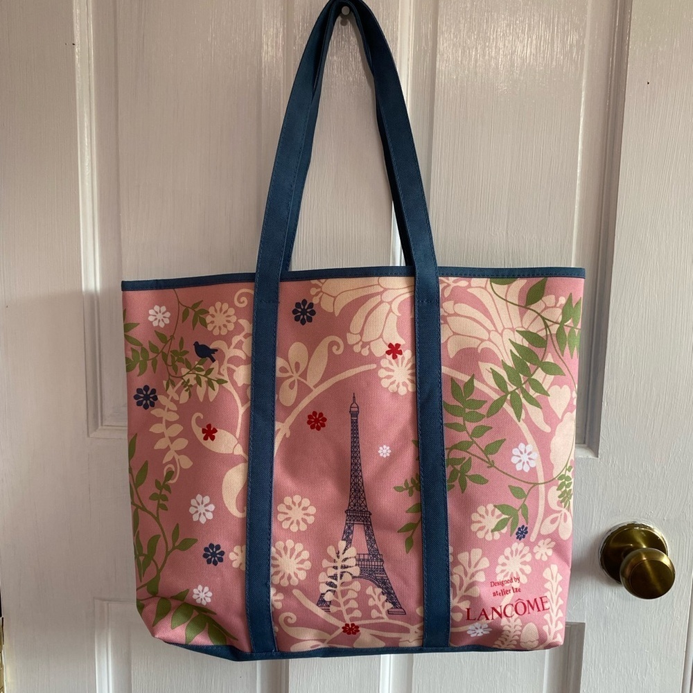 New LANCÔME Pink Floral Tote Bag